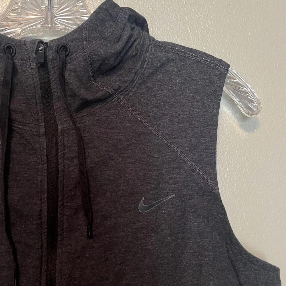 Nike Charcoal Sleeveless Hoodie quarter zip, women’s size medium